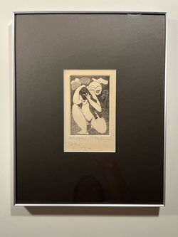 Vintage 1960s Tony Mafia Mother & Child Etching Signed Artist Proof