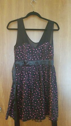 beautiful pink and polka dot dress