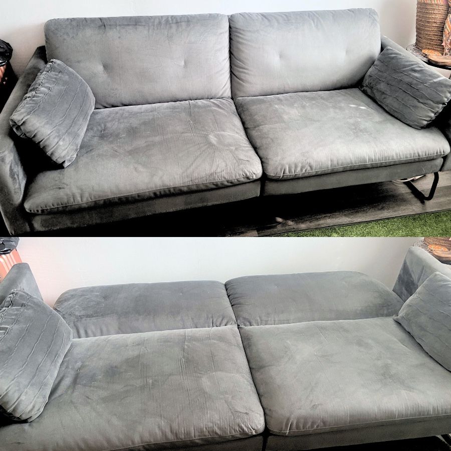 Mr. Kate Neely futon With Bolster Pillows, Dark Grey Velvet