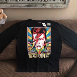 NEW ,Boys 10-12 Long Sleeve David Bowie Tee