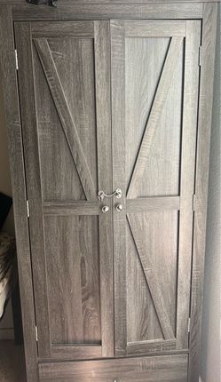 Grayish Closet cabinet