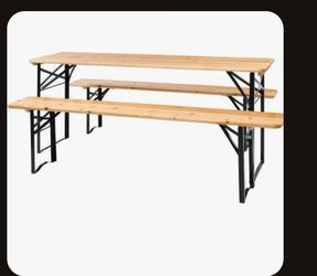 Bench and table