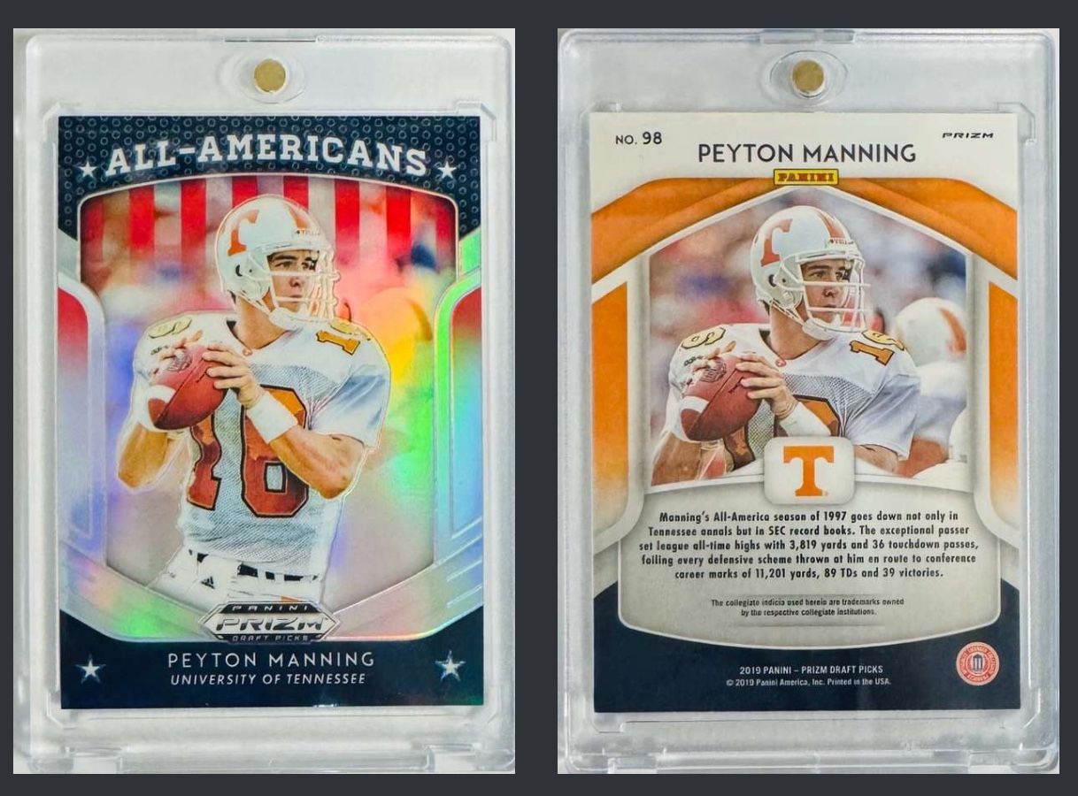 2019 Panini Prizm Draft Picks - Peyton Manning - All Americans