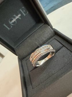 Vera Wang Men’s 1CT Diamond Wedding Band 14K White Gold size 9.5