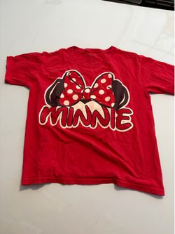 Disney t-shirt  Size medium   Bright red tee featuring large Minnie Mouse Mickey