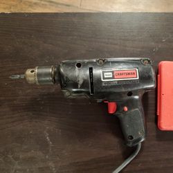 Vintage SEARS CRAFTSMAN Electric Drill With Drill tips Included