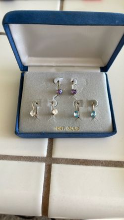 3 PRs 10kt Earring New In Box 