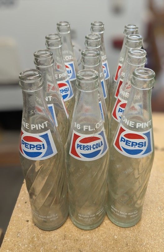 Vintage One Pint Pepsi-Cola Bottles