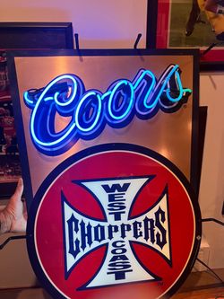 Coors light west coast choppers neon