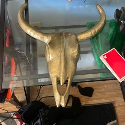 Gold Cow Skull