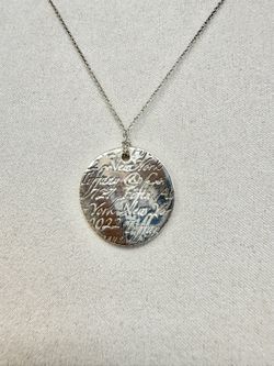 S925 Tiffany & Co Silver Circle Necklace