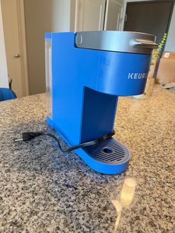 Keurig K-Slim + ICED Single-Serve Coffee Maker in Alpine Blue.