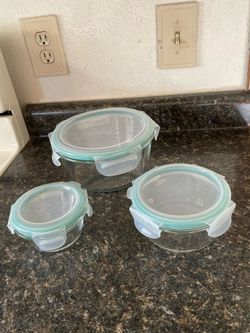 Glass Storage Bowls Set of Three