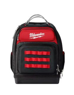 Milwaukee Jobsite Backpack Tool Bag Heavy Duty Red/Black