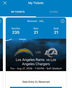 Charger vs rams