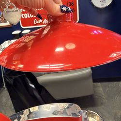 Red metal Pendant Light Covers