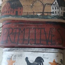 Rustic country shabby chic 3 count . Stacking Boxes.
