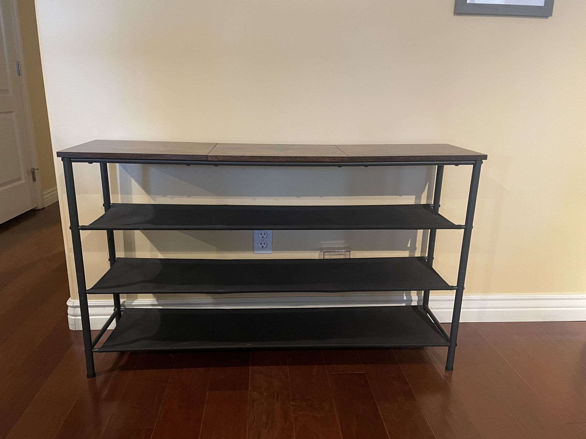 Shoe Organizer With Canvas Shelves