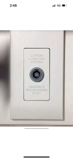 LUTRON NTOMX-HHP-WH White Handheld Programmer Port Wall Jack