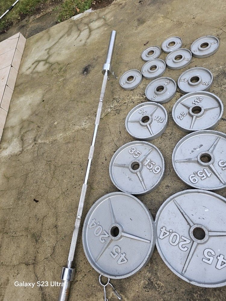 Olympic Weights And Barbell 7ft