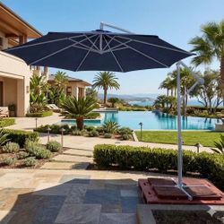 NEW Large Patio Umbrella 10 Foot Tilt Adjustable
