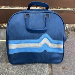 Vintage Retro Blue Bowling Bag