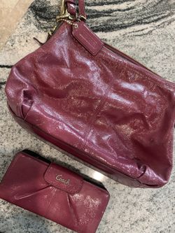 Coach purse and matching wallet