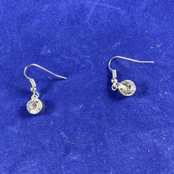 Silver Cubic Zirconium Dangle Earrings