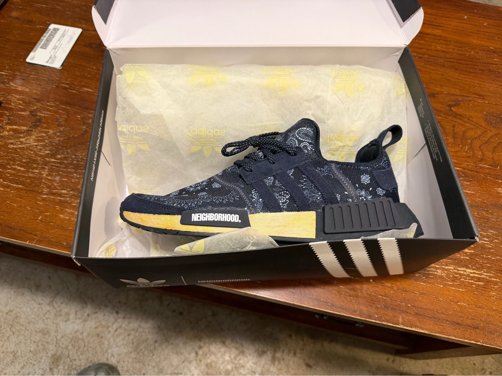 Size 11 Neighborhood x adidas NMD_R1 'Navy Paisley Bandana'