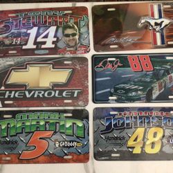 Racing Plates Collection, Wall Decor Or Auto. Chevy, Ford