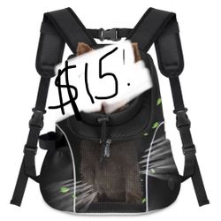 WOYYHO Pet Dog Carrier Backpack Small Dog Front Backpack Ventilated Mesh Dog Travel Back Pack With Safety Belt For Travel Hiking Cycling Outdoor Adven