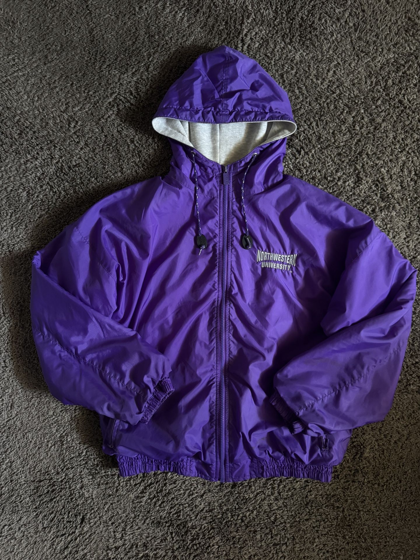 Vintage y2k Purple Northwestern Windbreaker Size Large