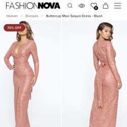 FASHION NOVA - Buttercup Maxi Sequin Dress