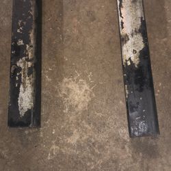 Two 8ft Tall Steel Fence Gate Posts