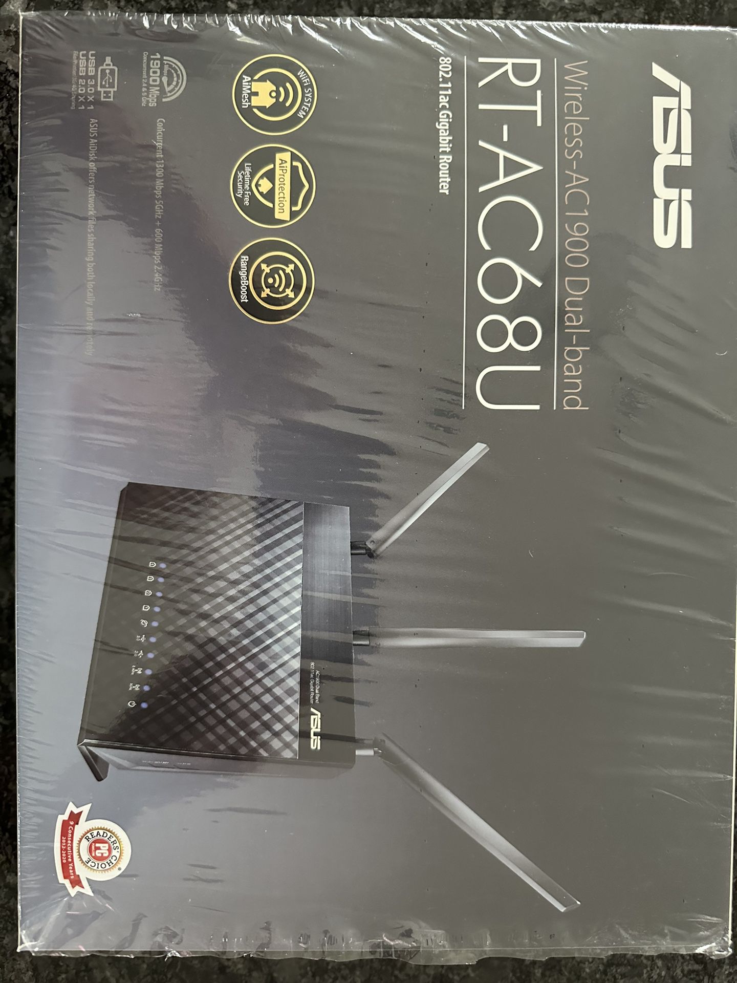 ASUS AC1900 WiFi Gaming Router (RT-AC68U) - Dual Band Gigabit Wireless Internet Router, Gaming & Streaming, AiMesh Compatible, Included Lifetime Inter