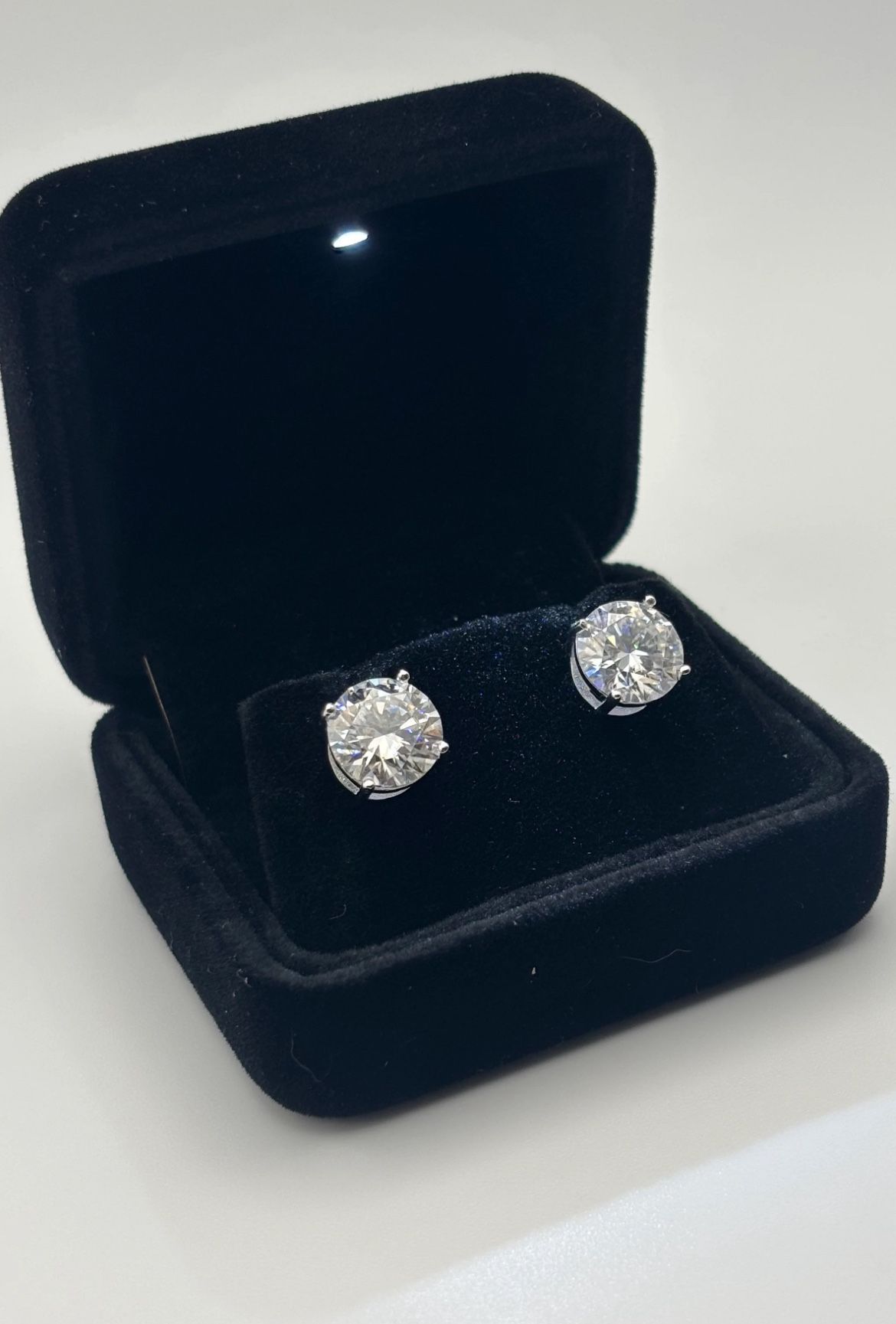 Moissanite Stud Earrings 925 Sterling Silver