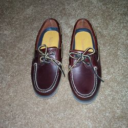 NEW TIMBERLAND  BROWN  LEATHER  SHOES ?SIZE 7 $20.00
