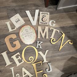 Wooden And Metal Letters 