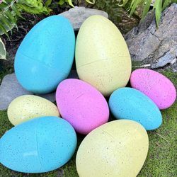 Jumbo Nesting Speckled Easter Eggs-14”/10”/8”-Total 8 Eggs
