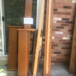 Twin wood bed frame with head and foot boards