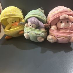 3 Plushies 