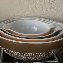 Pyrex “Woodland” Cinderella Mixing Bowls