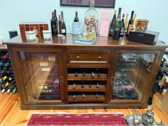 Wine Enthusiast Dual-Zone Wine Credenza Cabinet – Retail $3,200