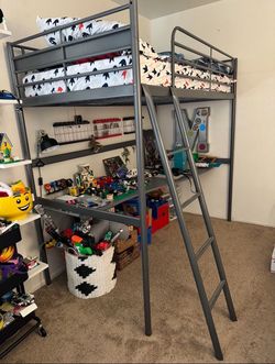 Loft bed with desk