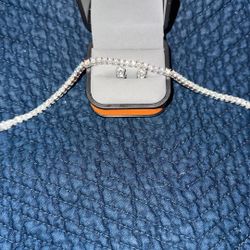 Moissanite Bracelet And Earrings