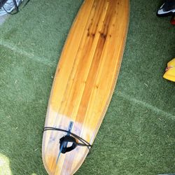 6'3ft Custom Wood Surfboard 