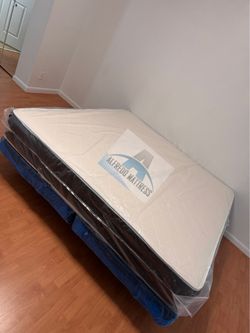 King mattress regular and box spring set (2pc - brand new)