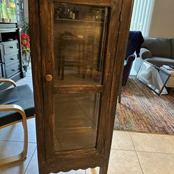 Glass/wood Storage Cabinet 