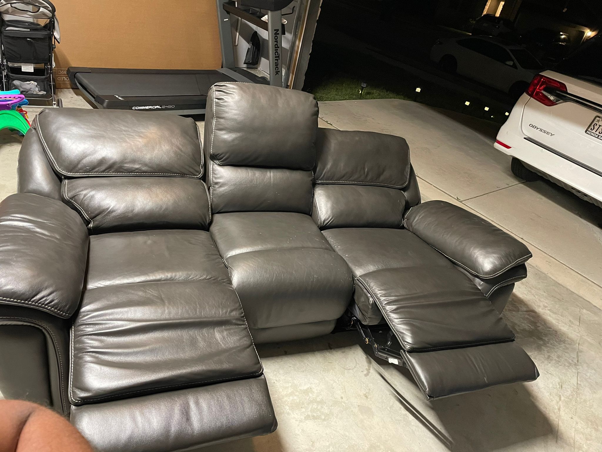 Leather Recliner Sofa