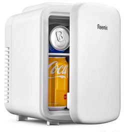 Reemix Portable Refrigerator with Shelves White, 4.53 lb